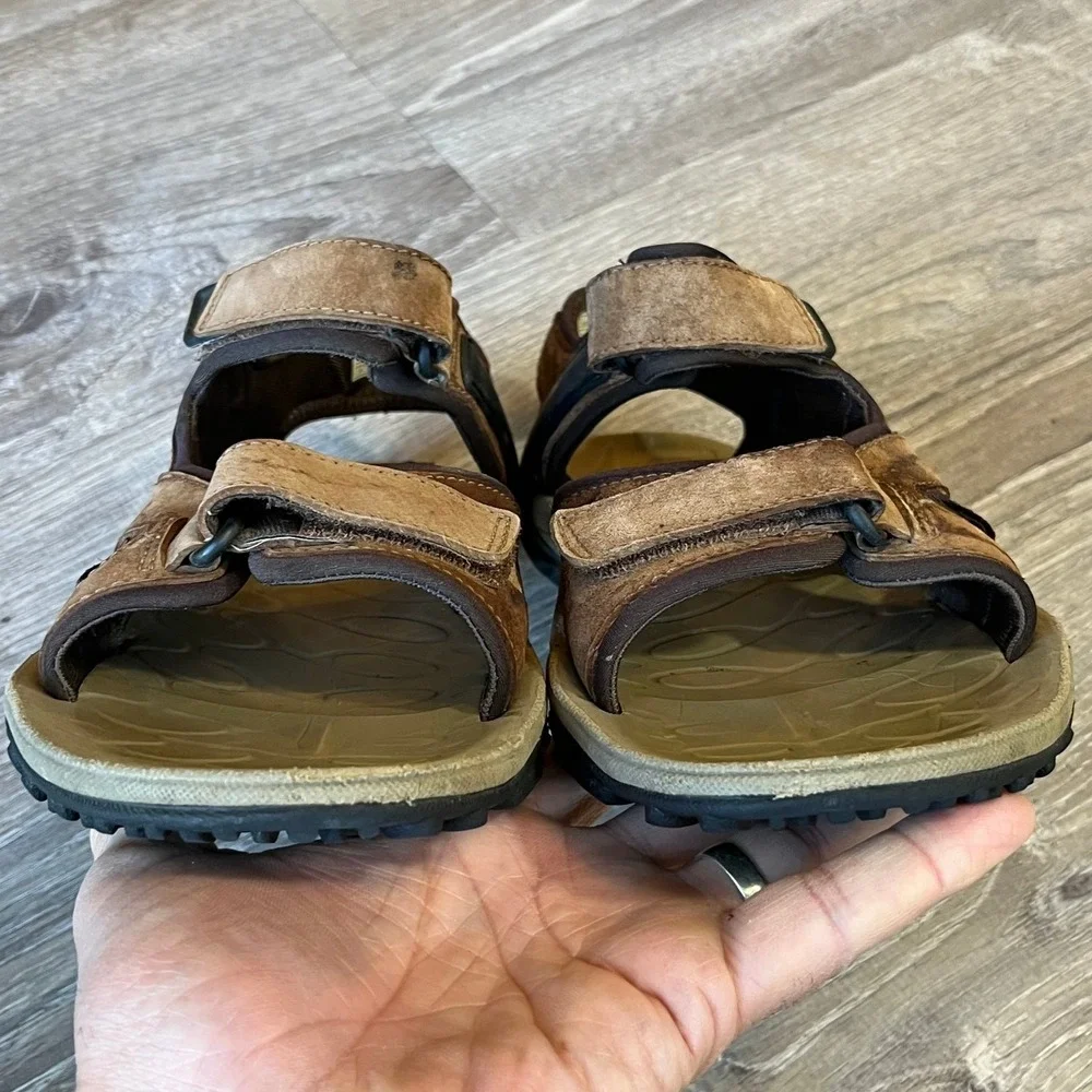 Merrell‎ Kahuna 4 Leather Hiking Sandals Vibram Soles Brown Mens 7 UK 6 EUR 40